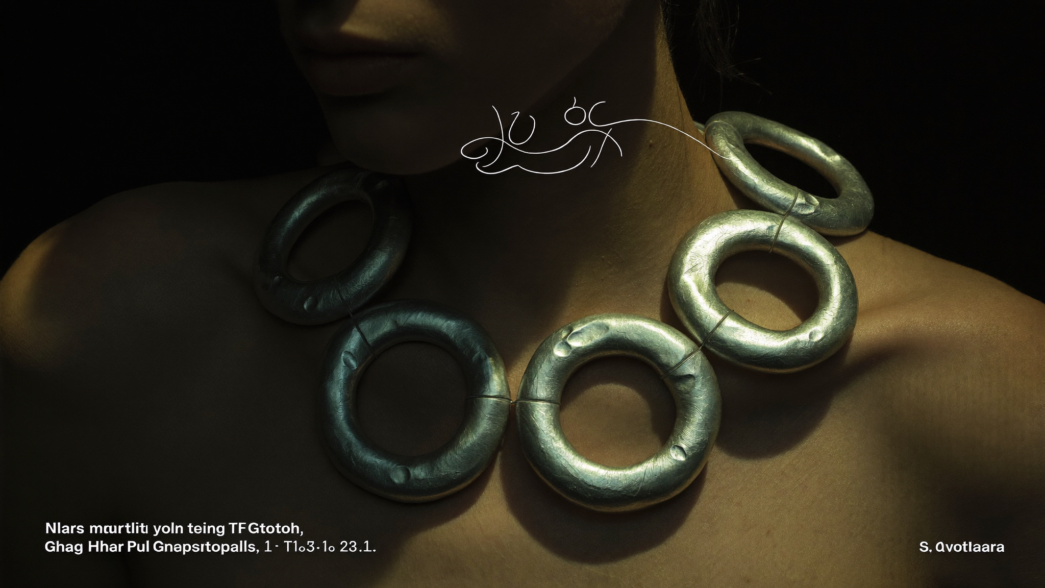 Collar necklace in shadow